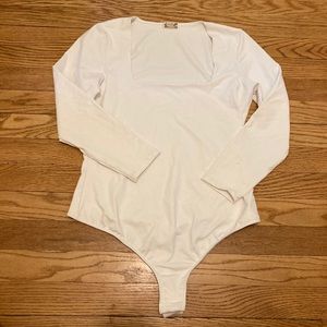 Intimately Free People White long Sleeve Bodysuit